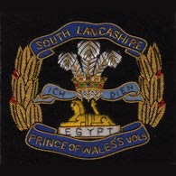 The South Lancashire Regt wire blazer badge